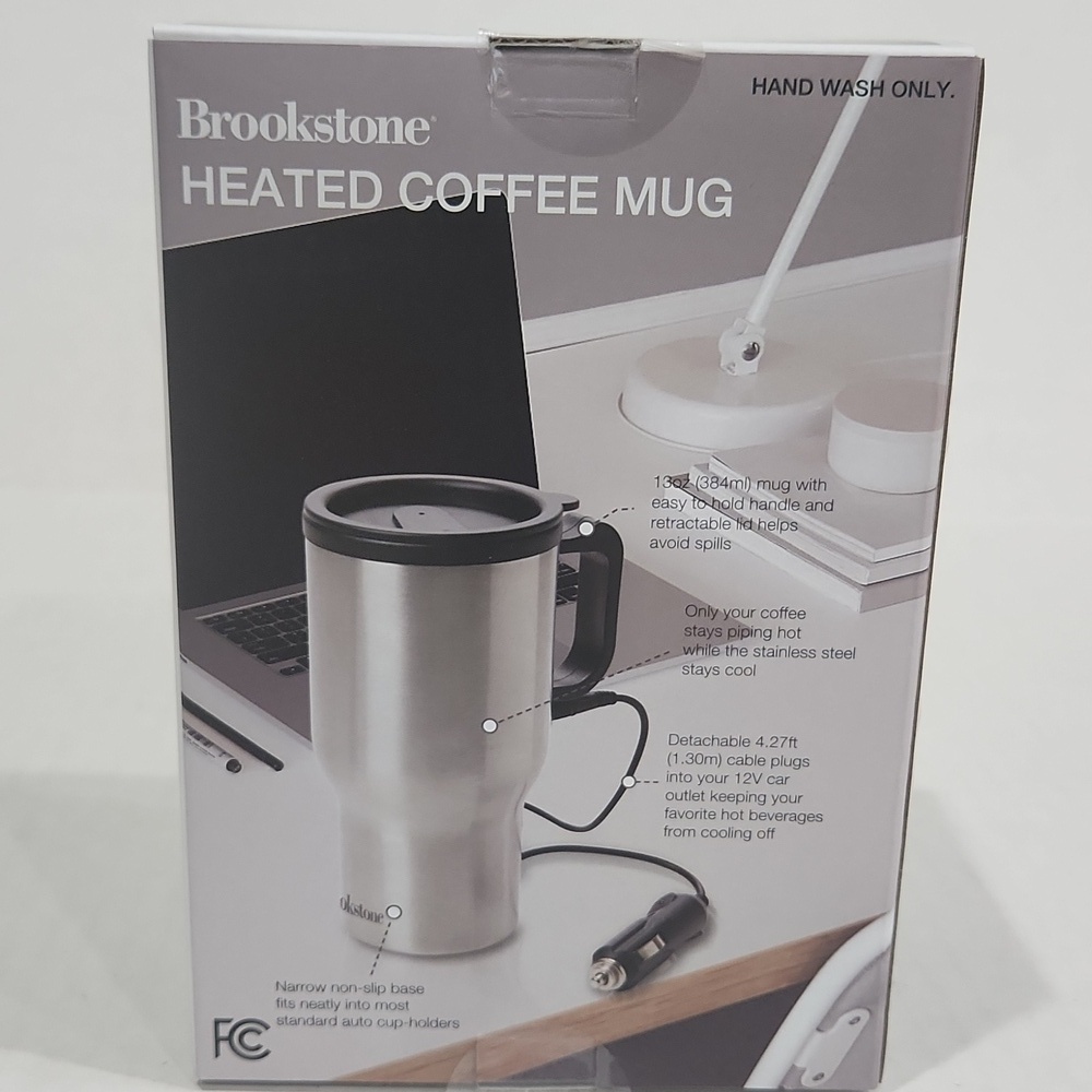 NIB Brookstone heated coffee mug - Picture 2 of 3